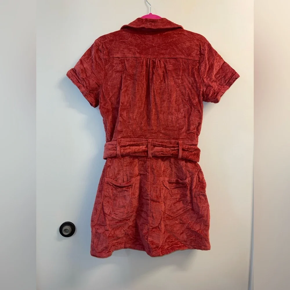 Show Me Your MuMu Red Corduroy dress - Picture 5 of 14